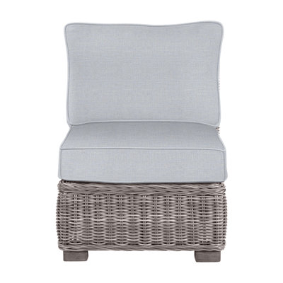 Rustic Woven Sectional Slipper Chair