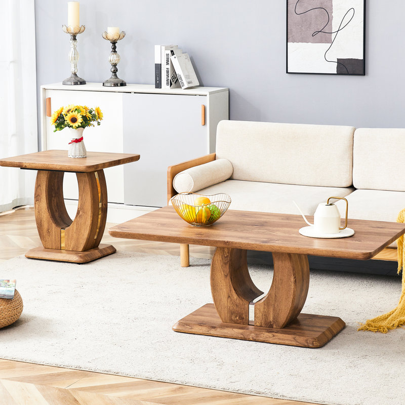 Wood Coffee Table - Square & Rectangular, Build Modern Rectangular , Wood, Stable Base