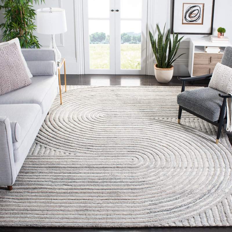 Rosalind Abstract Wool Hand Tufted Area Rug, Rectangle 183 x 274cm