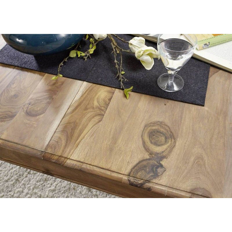 Opium Solid Wood Four Leg Coffee Table, Brown, H40 x L180 x W80cm
