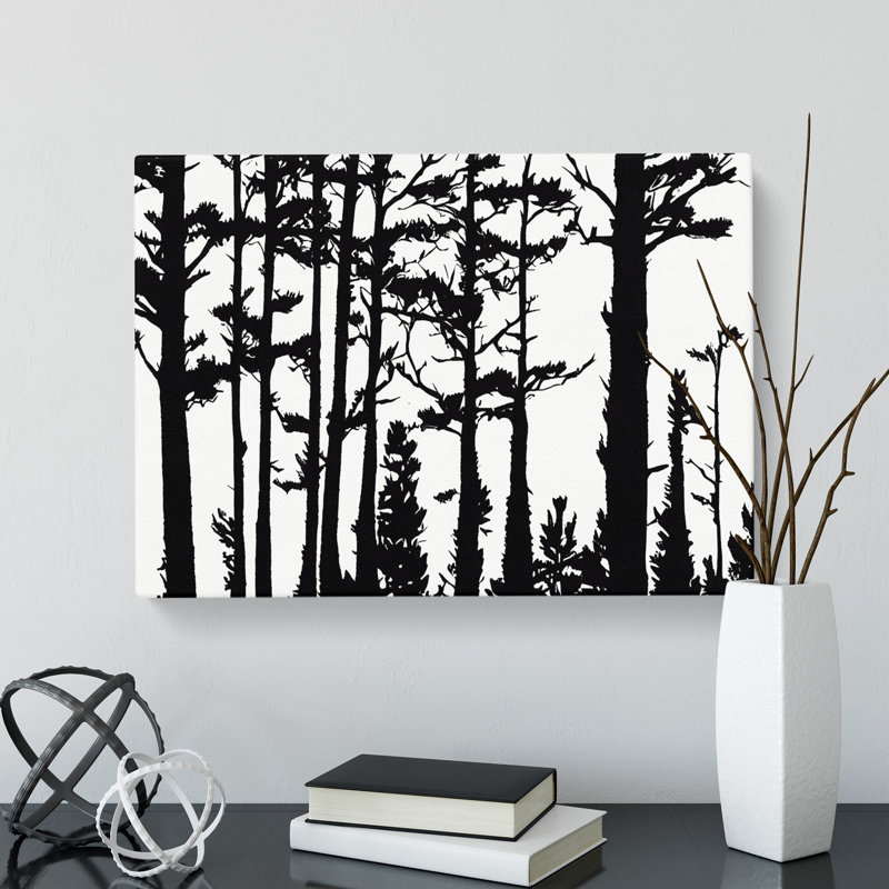 Pine Tree Block Print - Wrapped Canvas, 50cm H x 76cm W x 3cm D