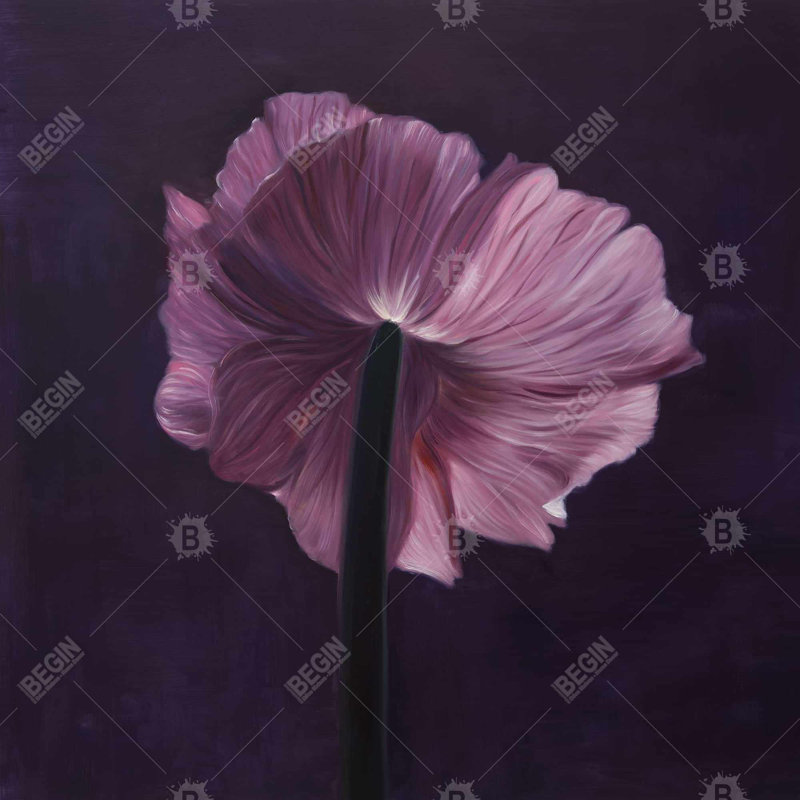 Purple petals - 18"x18" Throw pillow cover - Poly twill - Print on demand