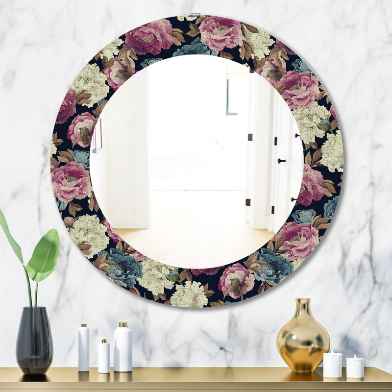 Miroir mural Obsidian Bloom, H 31,5 po x l po
