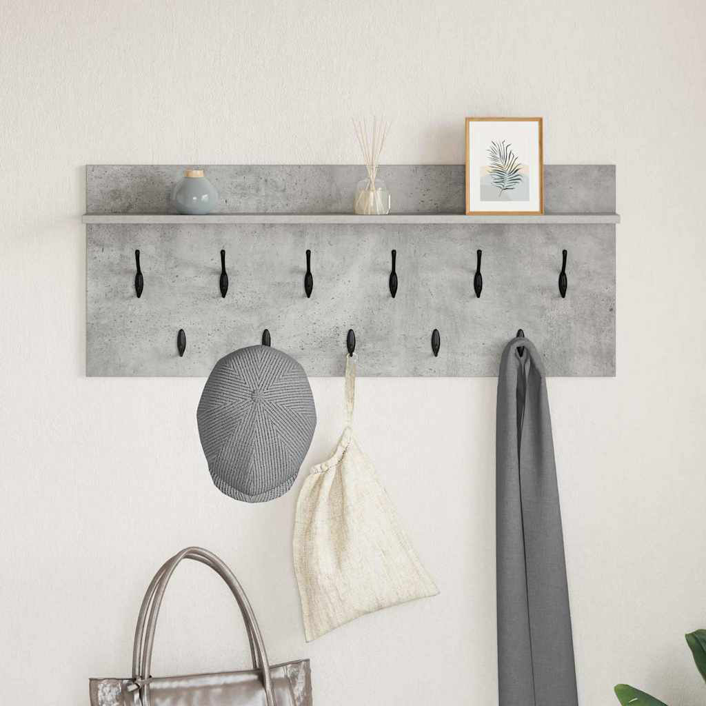 Wall-Mounted Coat Rack With Shelf Engineered Wood