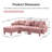 Boucle Fabric Convertible L Shape Sectional 3-Seater Sofa Couch With Distinctive Shell-Shaped Armrests And Removable Ottoman-119398172