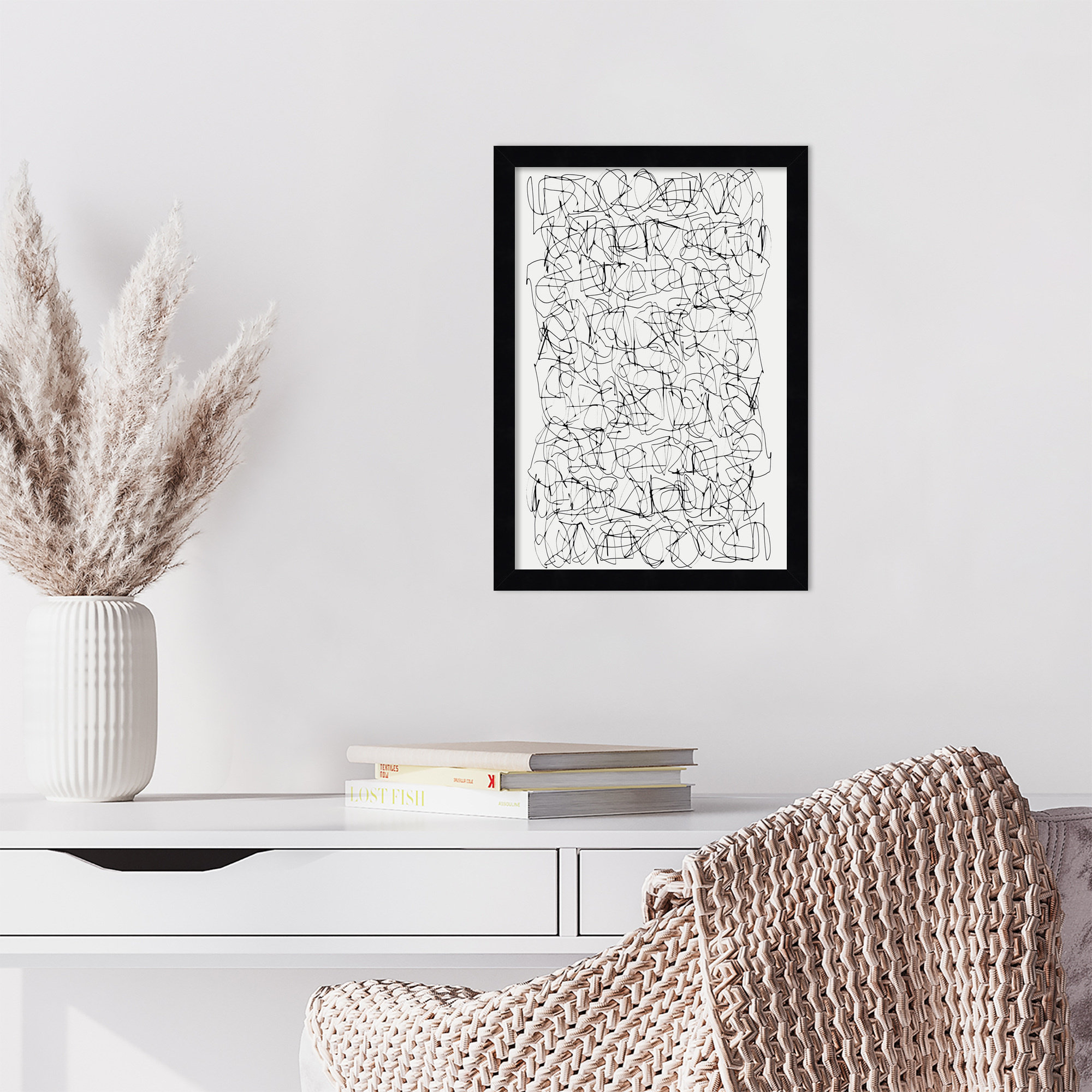Circuitry by Dan Hobday, Black, 17" H X 12" W