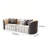 Grey Artificial Leather Modern Style Sofa Reception Set Waiting Room (5-Piece)
