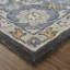 Tapis oriental rectangulaire en laine touffeté à la main de style taupe / bleu / ivoire-1903477802