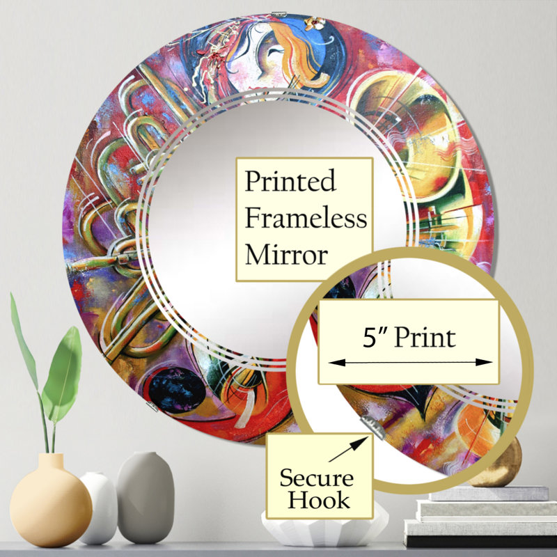 Circle Mirror, 24" x 24"