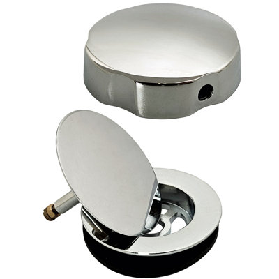 Garniture de bonde escamotable pour baignoire à câble 35 "avec trop-plein rotatif et raccords en ABS Sch. 40