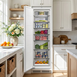23.4" 9.75 Cu.  Ft Built-In Panel Ready Upright Freezer With Quick Freezing Refrigerator& Ultra Space Storage