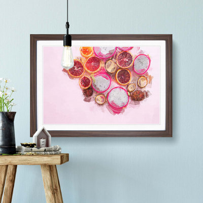 Tropical Fruits in Abstract - Picture Frame Graphic Art Print