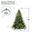 Arbre de Noël artificiel pré-éclairé de 6,5 pi avec 450 lumières incandescentes blanc chaud, 2225 pointes, pin articulé en PE + PVC avec branches à mémoire de forme partielle, support en métal pliable pour la décoration des Fêtes-1821466855