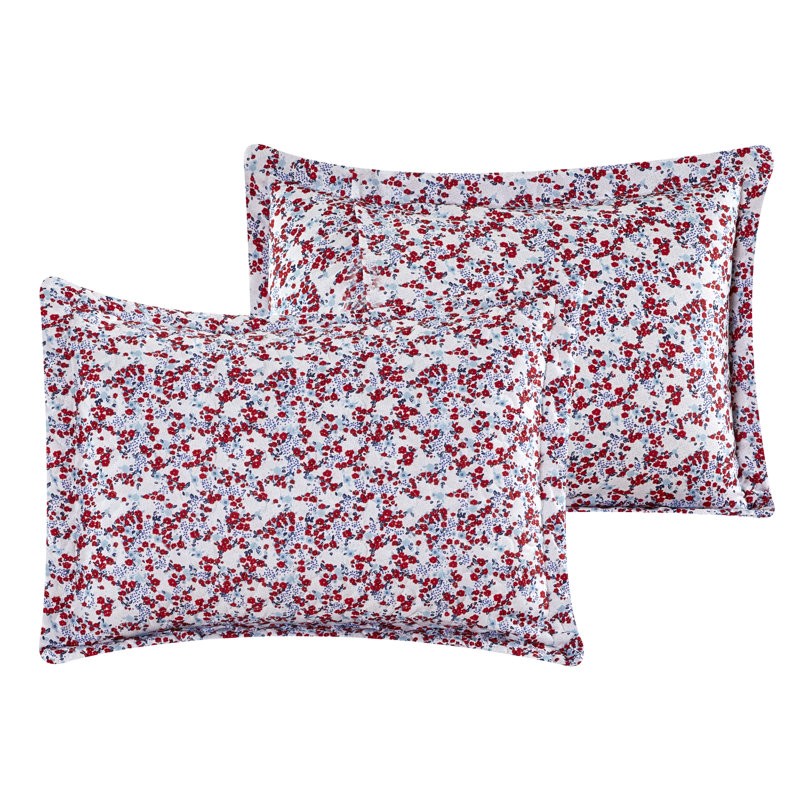 Polyester Satin Floral Quilt, Queen Quilt + 2 Shams