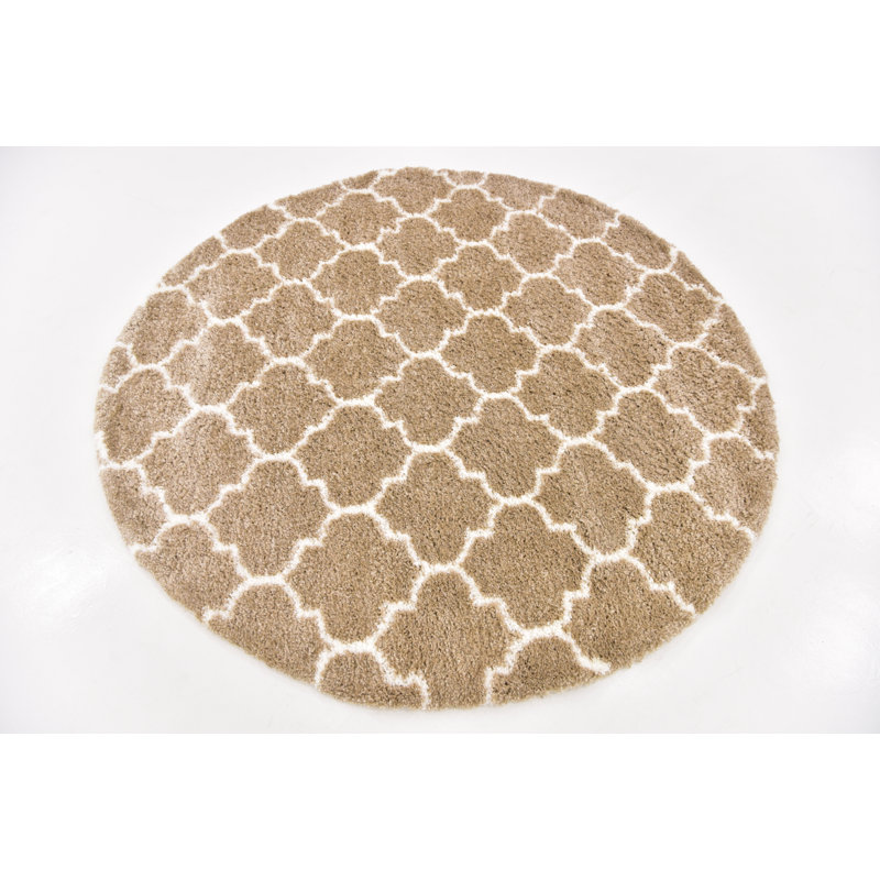 Abdirizak Geometric Indoor Rug, Round 8'