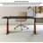 Leather-Wrapped Height Adjustable Desk with Steel Legs-872564656