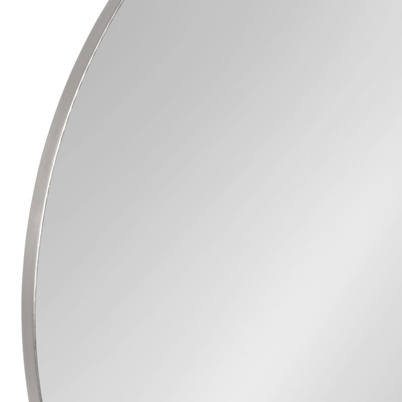 Iker Metal Flat Mirror, 27.5" x 27.5", Silver
