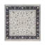Tapis oriental blanc carré 7 pi 9 po x 7 pi 9 po Nain avec motif floral sur toute la surface, velours doux, 250 KPSI
