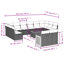  Ensemble de canapé de patio 13 pièces avec coussins en rotin de polyester noir