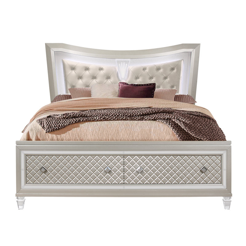 Lancaster Upholstered Platform Storage Bed, King