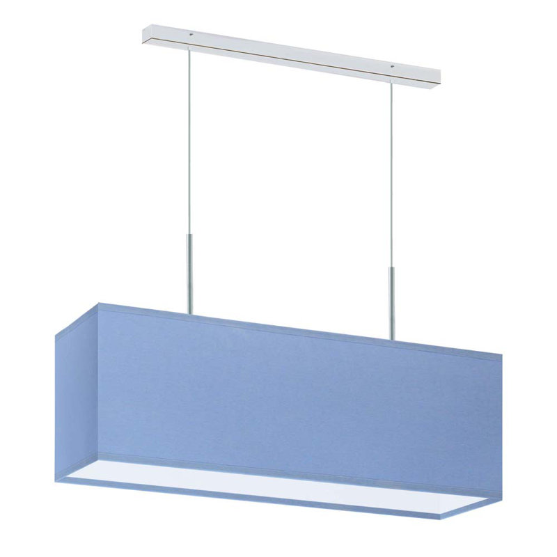 Gener 2 - Light Square/Rectangle Pendant, Chrome, Blue