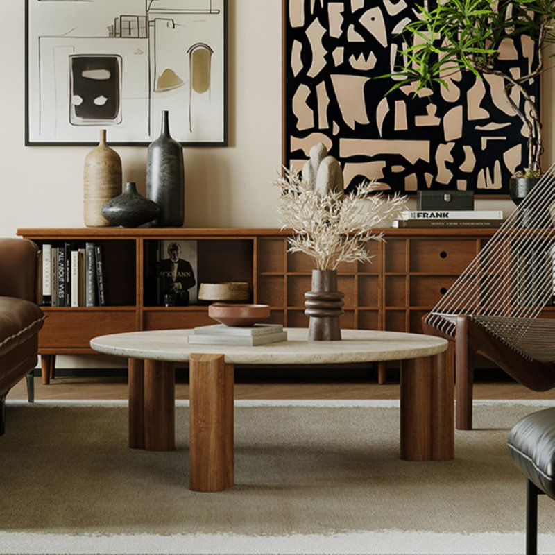 Environmentally friendly and elegant coffee table, 13.78" H x 31.49" L x 31.49" W