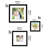 Picture Frame Set, 8 Pieces with Two 11x11, Two 8x8, and Four 4x4, Black
