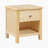 Baltimore 20" Transitional Wood Nightstand with Single Dovetail Drawer, Kenilin Metal Glides & Lower Storage Cubby