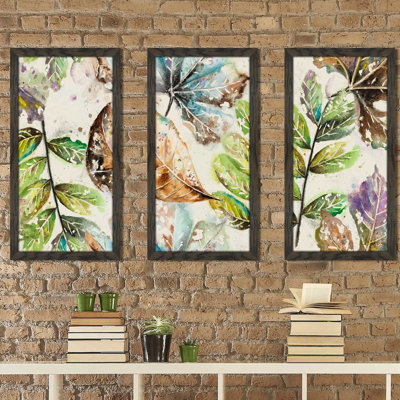 « global leaves rectangle », reproduction de peinture à l’aquarelle à partir d’une image multi-parties