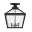 Savoy House Woodstock 3-Light Outdoor Ceiling Light in Black
