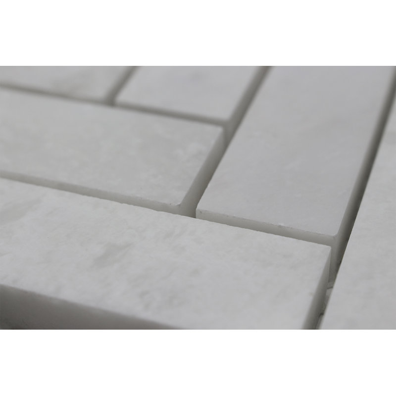 1" x 3" Marble Herringbone Mosaic Wall & Floor Tile