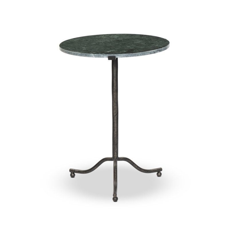 SOPHIE Marble End Table, Green Top/Gray Base