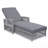 2 Pieces Long Reclining Chaise, Outdoor Wicker Lounge With Armrests, Patio Adjustable Recliner With Soft Removable Cushions, All Weather Rattan Pool Lounge For Poolside & Garden, Gray-553372178