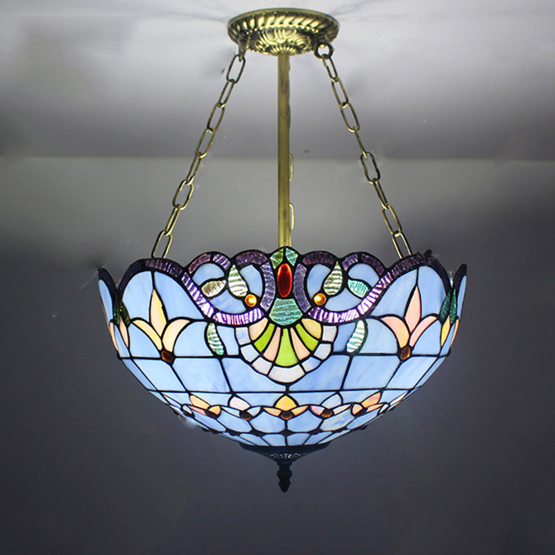 Robincroft Semi Flush Mount, Blue