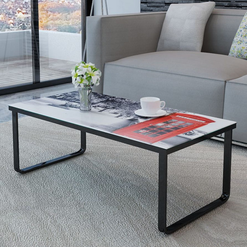 Wieze Coffee Table, Grey/Red