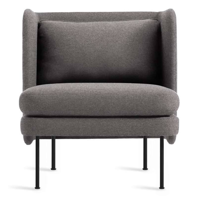 Bloke Club Chair, Gabro Gray Wool, Oblivion