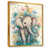 Toile avec cadre flottant or