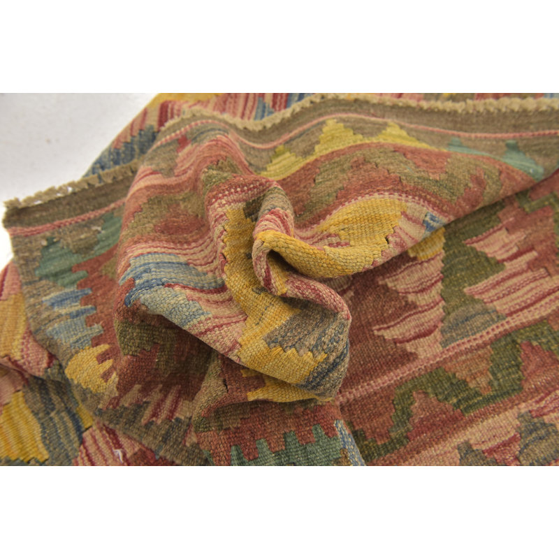 Lorain One-of-a-Kind 3'2" X 3'4" New Age Wool Area Rug in Puce