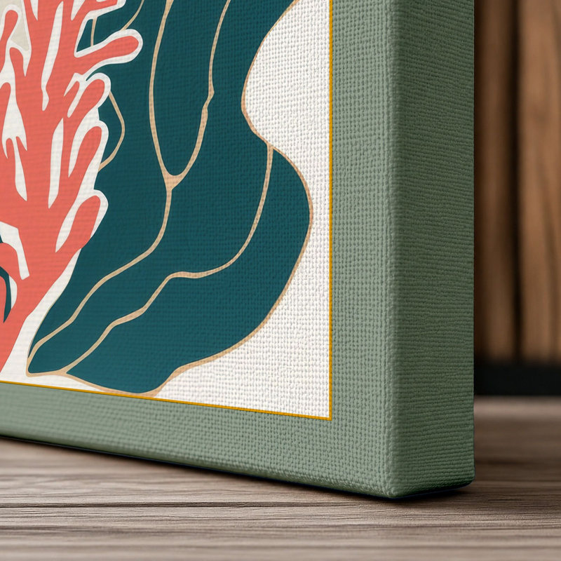 Garden Botanical - Wrapped Canvas, 36x24 - 91.4 x 61.0 cm, Sage Border