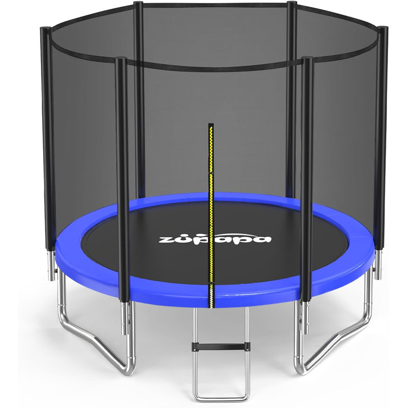 Zupapa 8ft (244cm of Diameter) Heavy Duty Trampoline with Enclosure Net