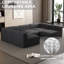 104.32*70.86 Modular With Chaise And . Dark Grey Sectional Couch. Compressed Sponge, Supportive Spring Bag U Shaped Sleeper Comfort At Its-1268695784