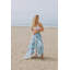  Serviette de bain et de plage rayée en coton turc biologique avec éponge d'un côté, 68 po x 37 po-1649816881