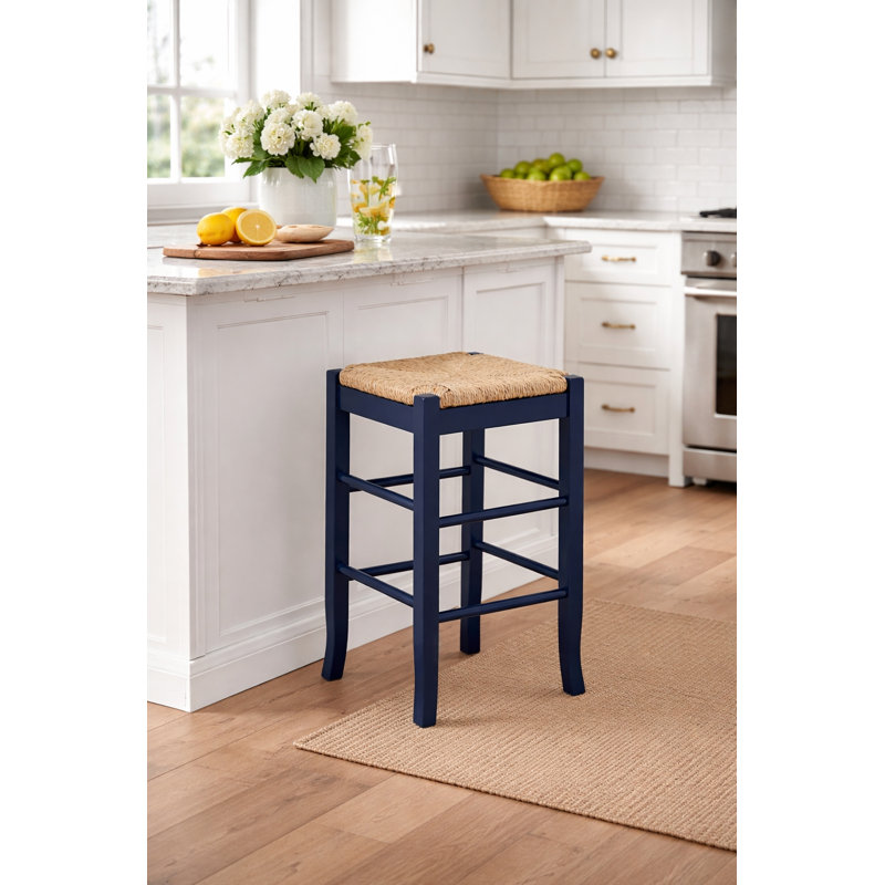 Tabouret de bar et de comptoir Miltonsburg, Tabouret de comptoir (siège d'une hauteur de 24,5, Marine