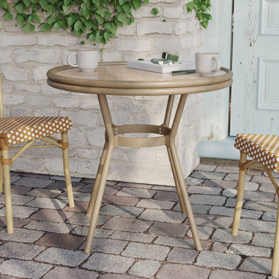 Rylan Indoor/Outdoor Commercial Glass Top Bistro Table