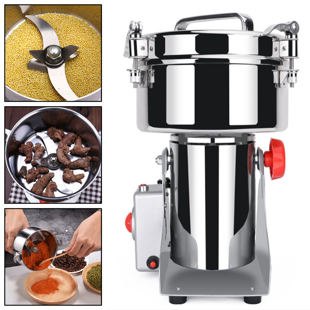 2500g Electric Grain Mill Grinder Spice Commercial 4000W 110V Superfine  Powder Grinding Pulverizer
