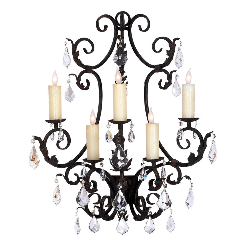 Ashore 5 - Light LED Candle Wall Light, Bronze
