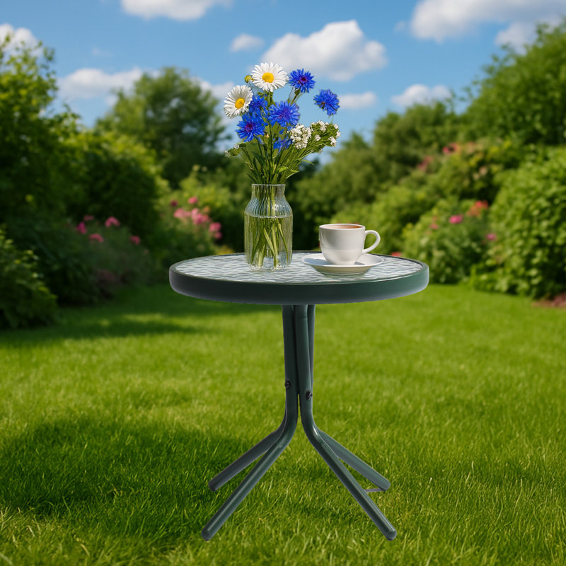 18In Round Outdoor Side Table,Green, Green