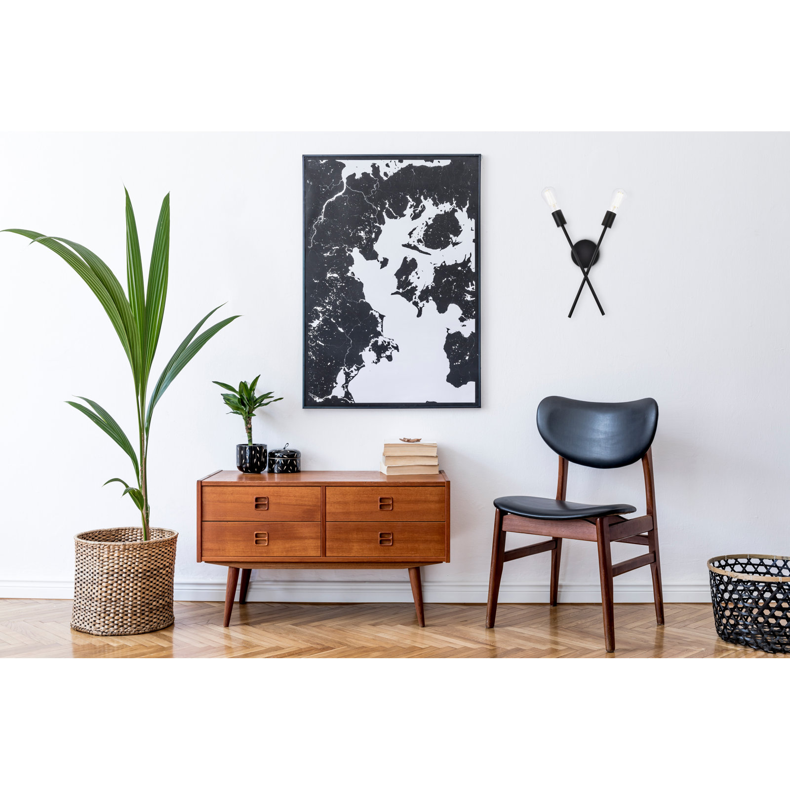 Wright 2 Light Dimmable Wall Sconces, Black