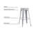 Backless Modern Light Weight Industrial Contemporary Rustic Vintage Costal Metal Bar Stools Without Back And 4 Leg Design(Only Dining Chairs)