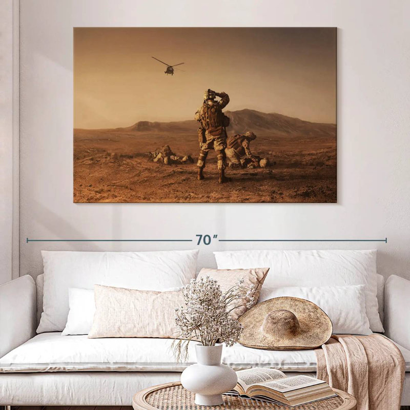 Lelar Medevac Army, 34" H x 51" W